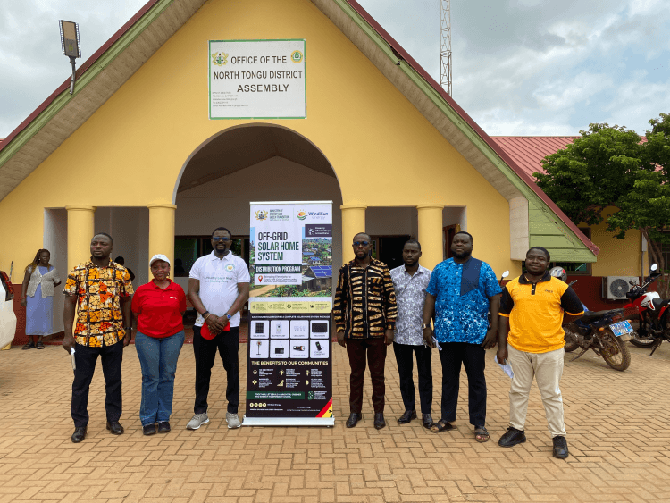 WindiSun Energy team and partners at the North Tongu District Assembly